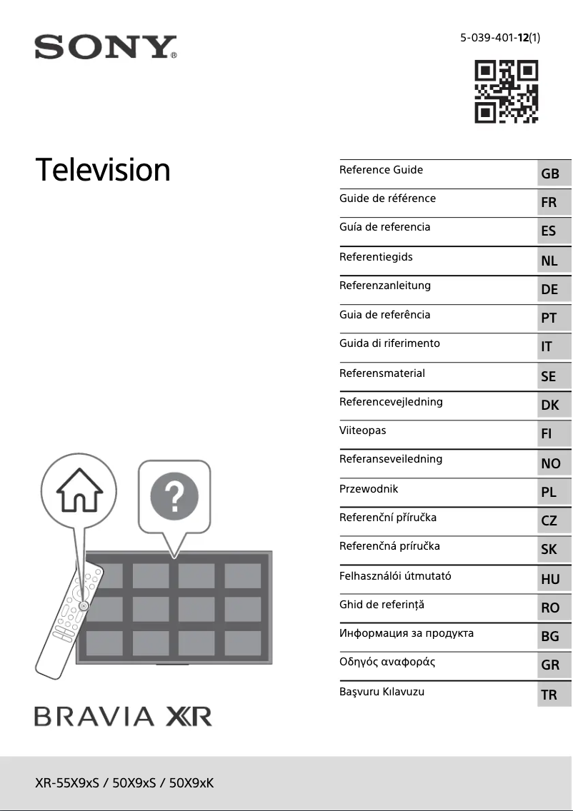 Page n°1 - Manuel utilisateur Sony Bravia XR-55X90SP