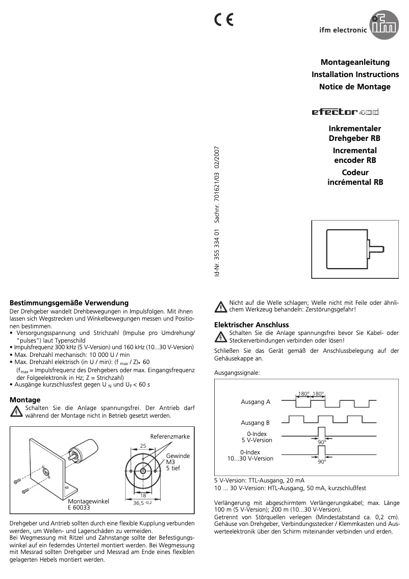 Page n°1 - Manuel utilisateur IFM RB6008