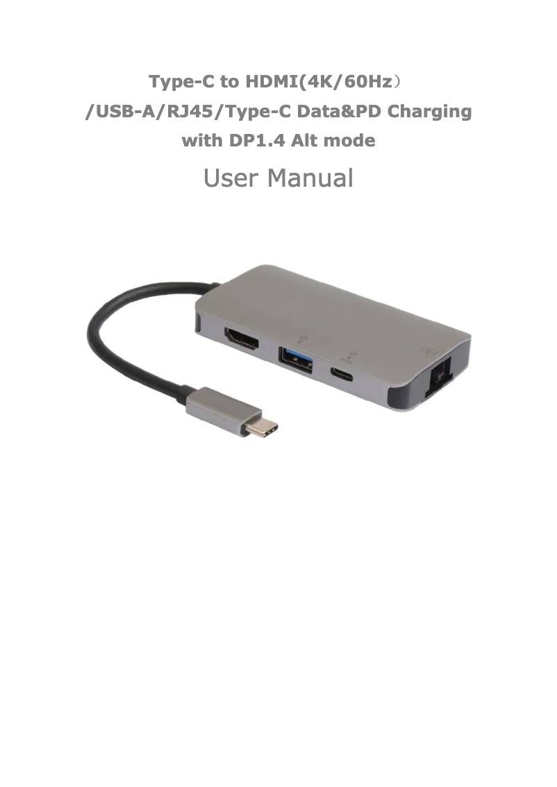 Image de la première page du manuel de l'appareil USB3.1CCOM16