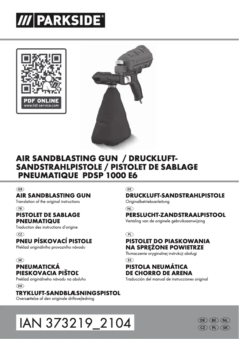 Page 1 de la notice Manuel utilisateur Parkside PDSP 1000 E6