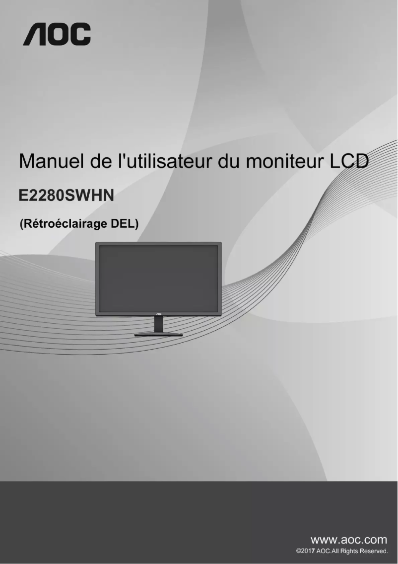 Page n°1 - Manuel utilisateur AOC E2280SWHN