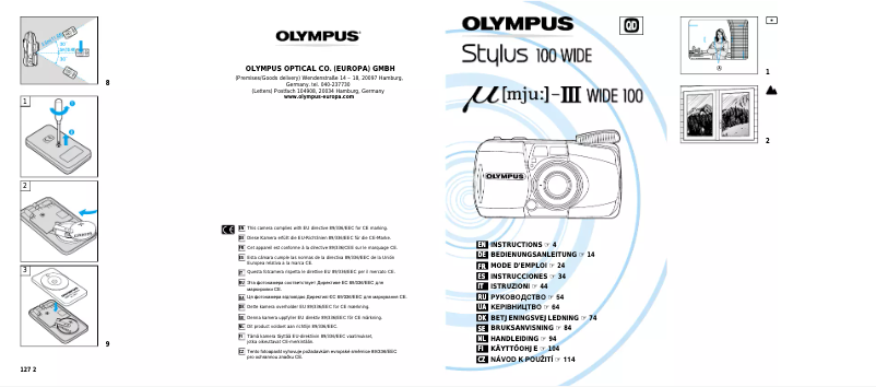 Imagen de la primera página del manual del dispositivo Stylus 100 wide