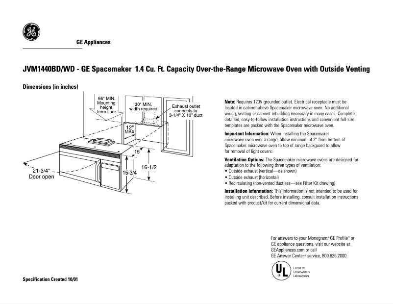 Image de la première page du manuel de l'appareil JVM1440WD