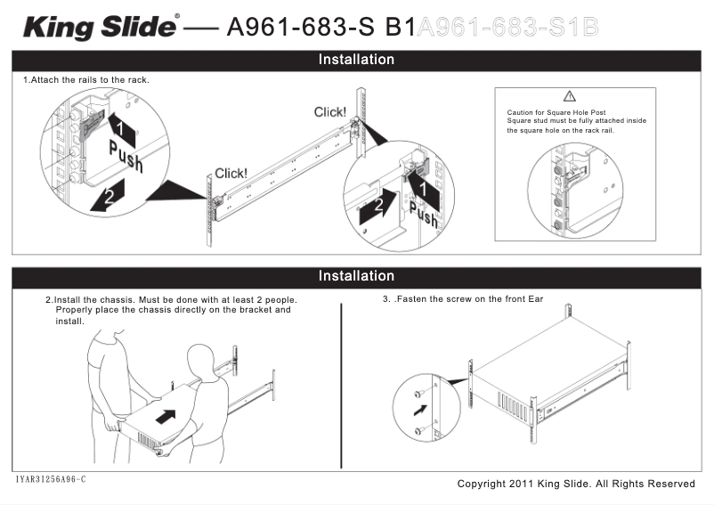 Page 1 de la notice Guide d'installation Gigabyte G482-Z53