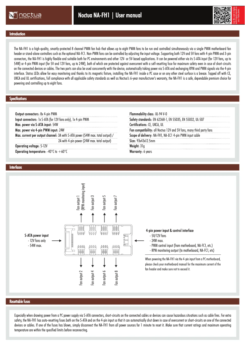 First page image of the manual for NA-FH1