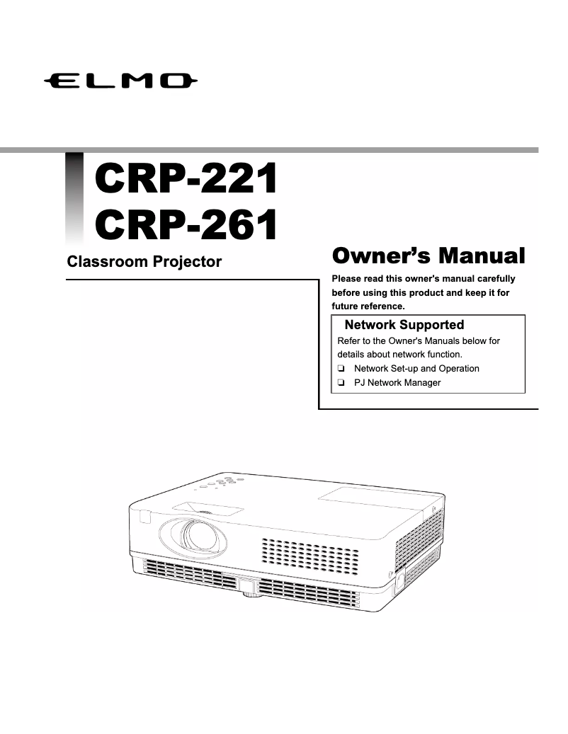 Page n°1 - Manuel utilisateur Elmo CRP-261