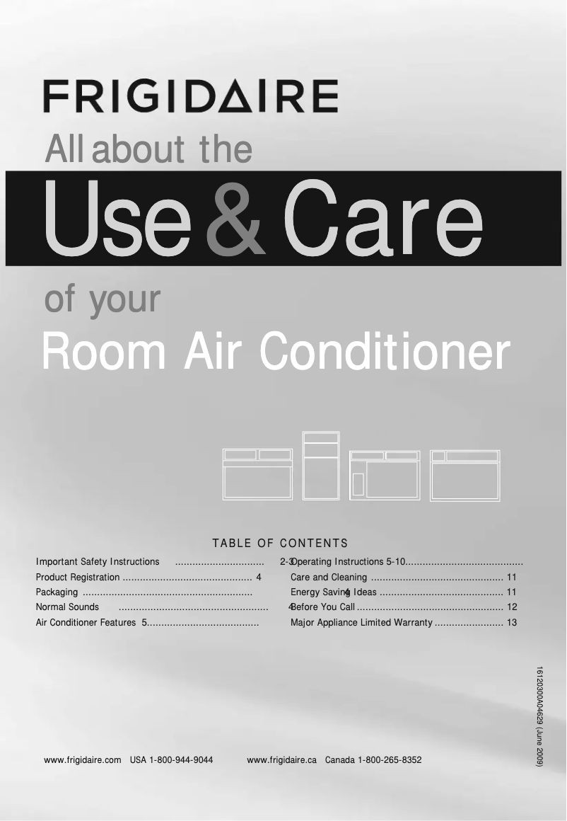 Page n°1 - Manuel utilisateur Frigidaire FFRE0633S1