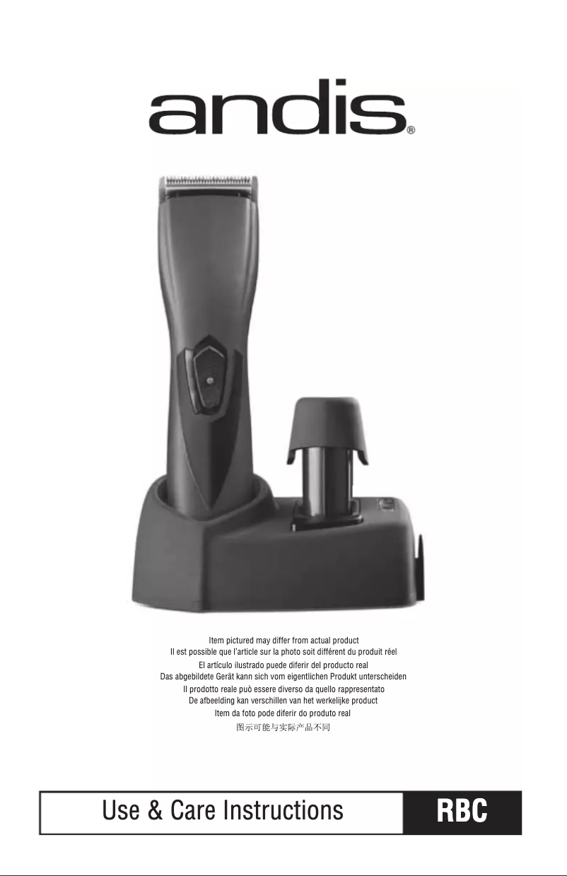 Page 1 de la notice Manuel utilisateur Andis RBC