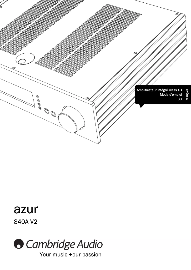 Image de la première page du manuel de l'appareil Azur 840A