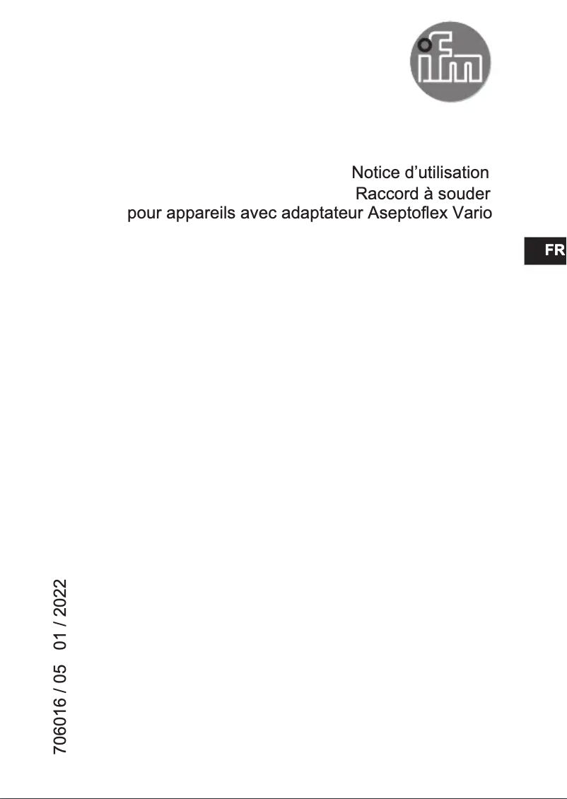 Page n°1 - Manuel utilisateur IFM E30157
