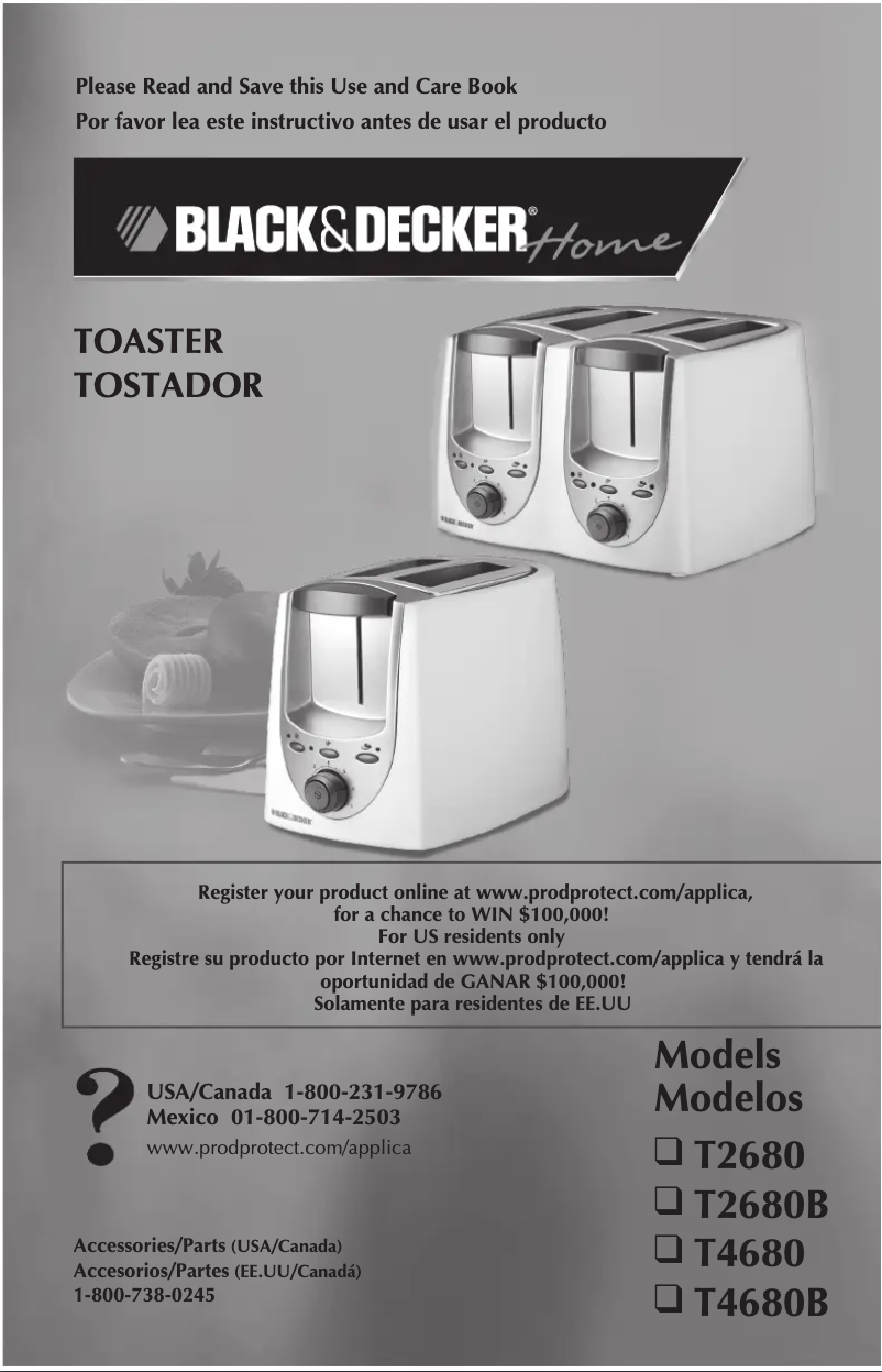 Page 1 de la notice Manuel utilisateur Black & Decker T2680B