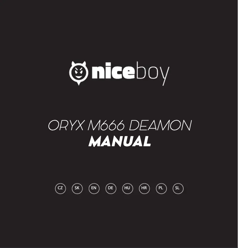 Page 1 de la notice Manuel utilisateur Niceboy ORYX M666 Daemon