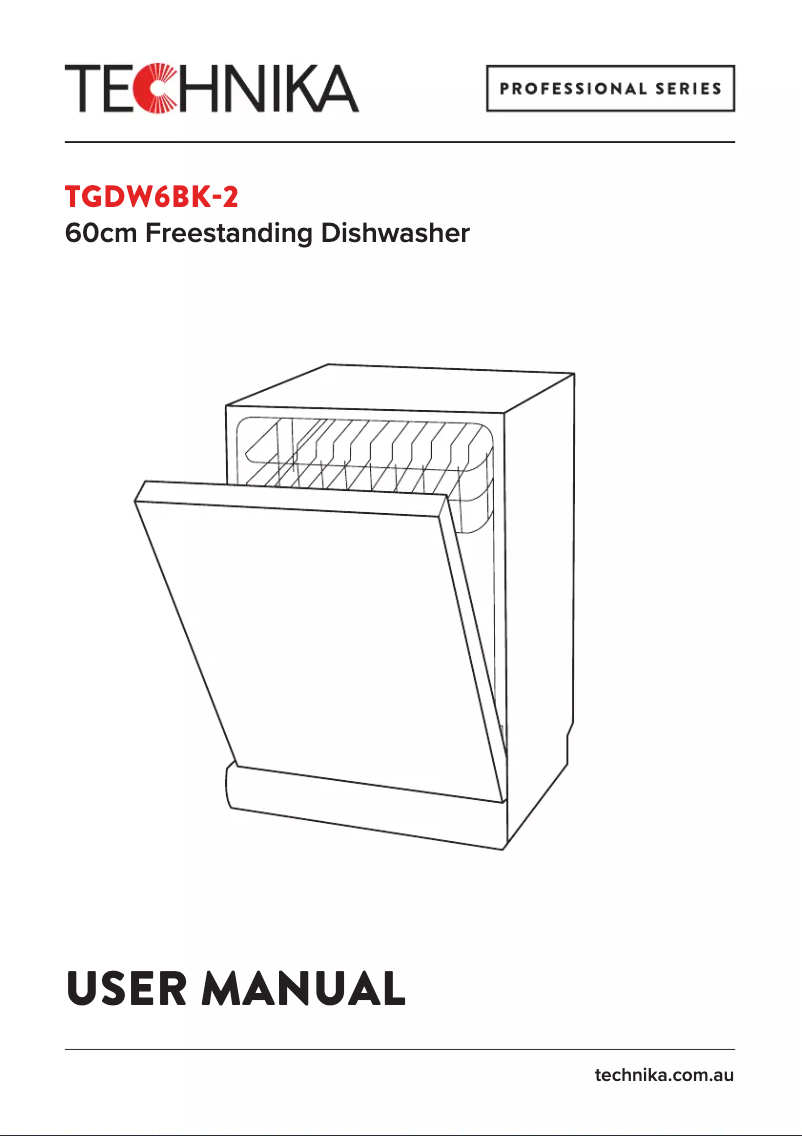Page 1 de la notice Manuel utilisateur Technika TGDW6BK-2