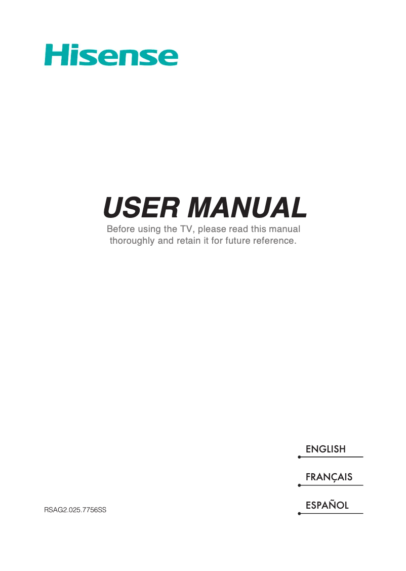 Image de la première page du manuel de l'appareil 43A7N