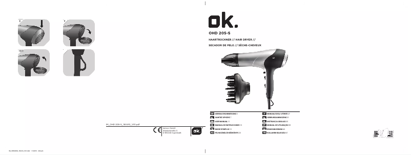 Image de la première page du manuel de l'appareil OHD 205-S