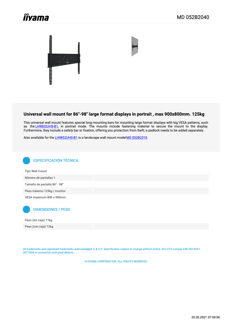 Image de la première page du manuel de l'appareil MD 052B2040