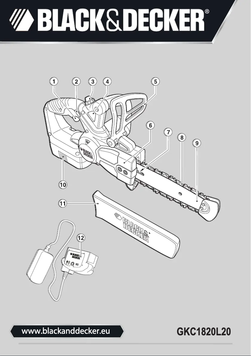 Page 1 de la notice Manuel utilisateur Black & Decker GKC1820L