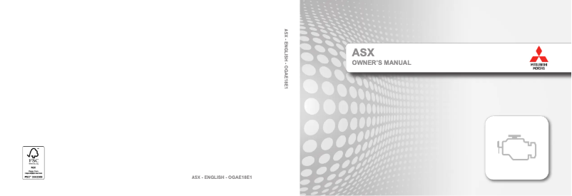 Página 1 del manual Manual de usuario Mitsubishi ASX (2018)