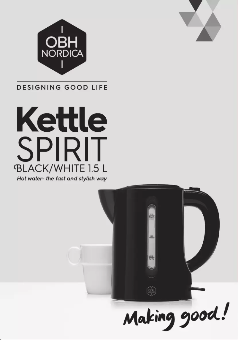 Image de la première page du manuel de l'appareil Spirit Black