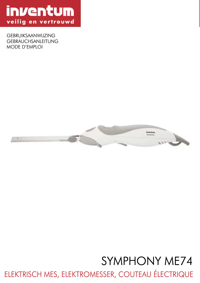 Page 1 de la notice Manuel utilisateur Inventum ME74