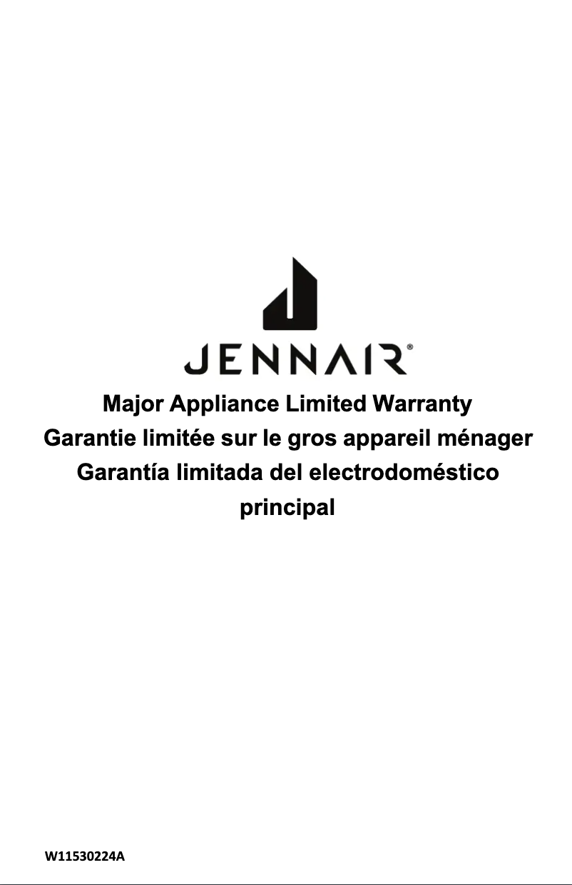 Página 1 del manual Información de garantía JennAir JFC2290REM