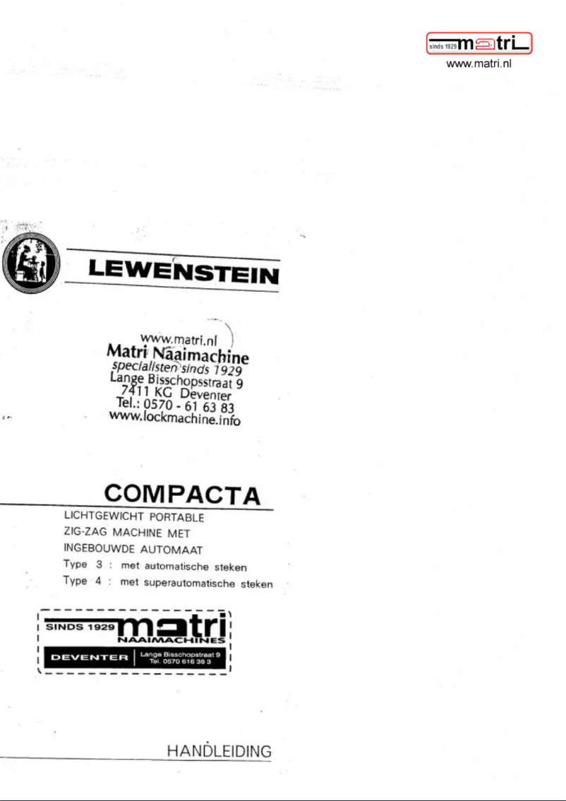 Página 1 del manual Manual de usuario Lewenstein Compacta 4