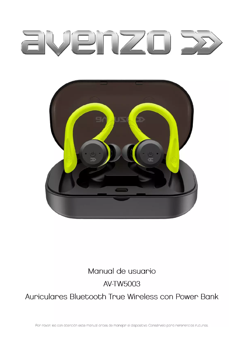 Page 1 de la notice Manuel utilisateur Avenzo AV-TW5003G