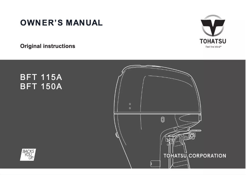 Page 1 de la notice Manuel utilisateur Tohatsu BFT150A