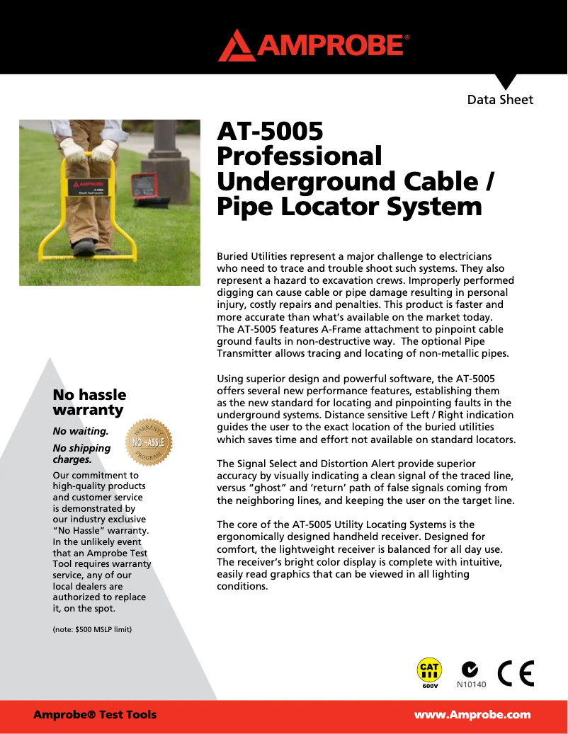 Page n°1 - Manuel utilisateur Amprobe AT-5005
