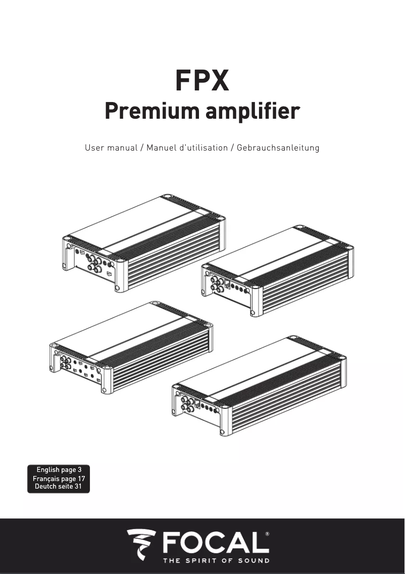 Page n°1 - Manuel utilisateur Focal FPX 5.1200