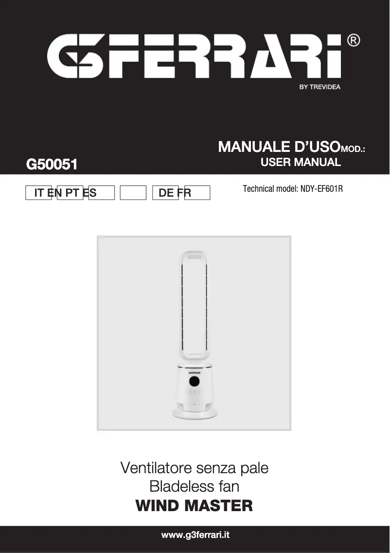 Página 1 del manual Manual de usuario G3 Ferrari Wind Master G50051