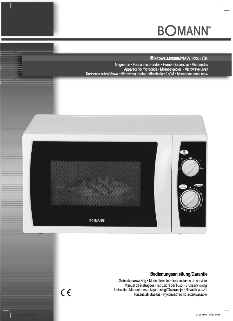 Image de la première page du manuel de l'appareil MW 2235 CB