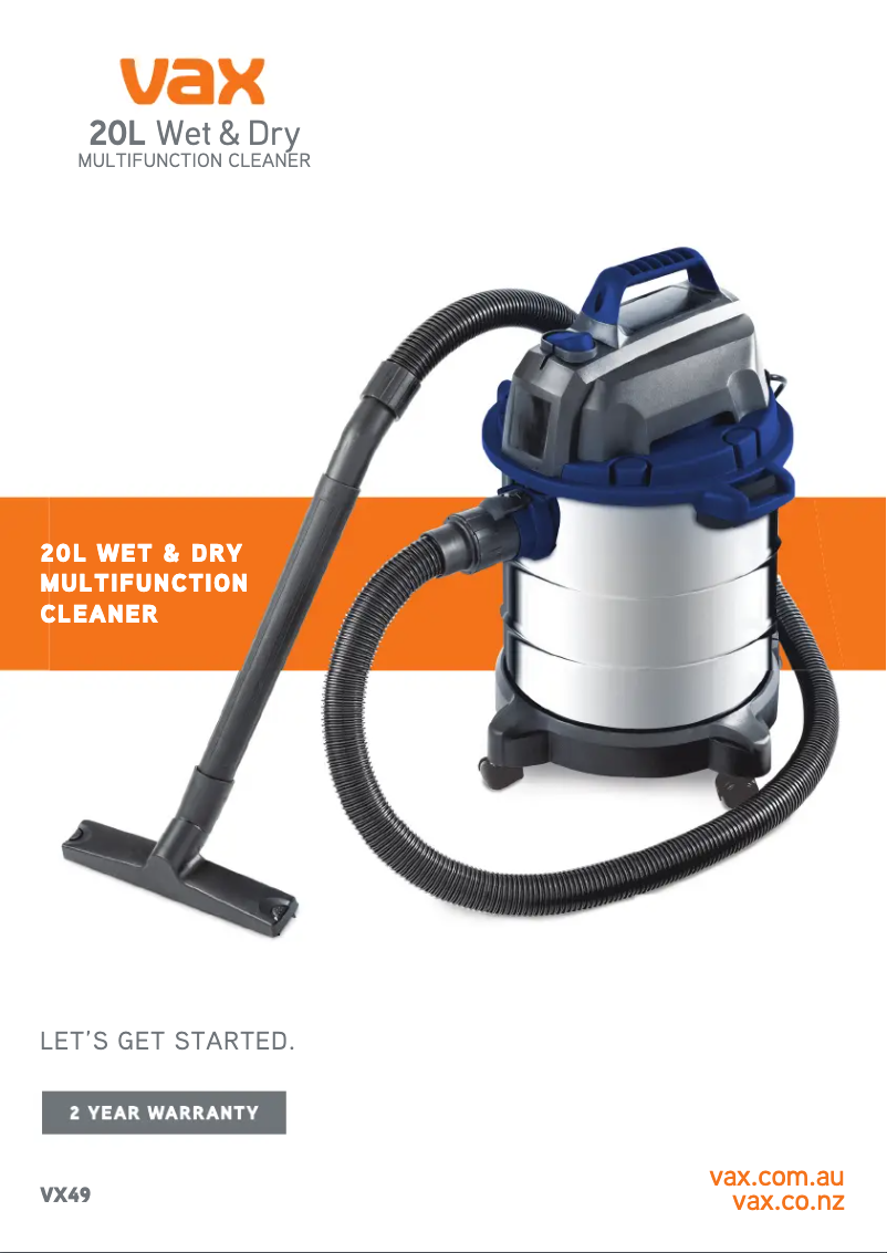 Página 1 del manual Manual de usuario Vax Wet & Dry VX49