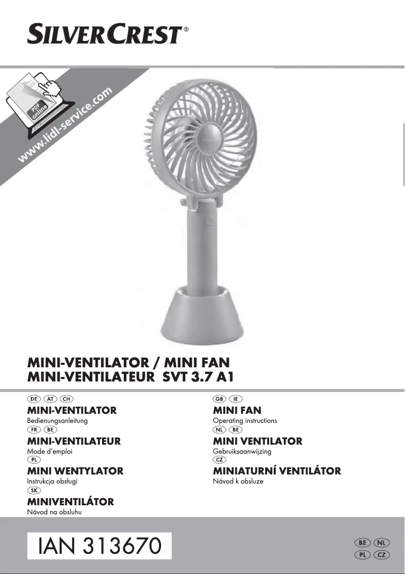Page n°1 - Manuel utilisateur SilverCrest SVT 3.7 A1
