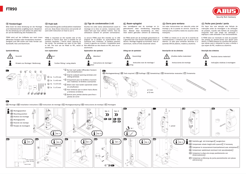 Image de la première page du manuel de l'appareil FTR90