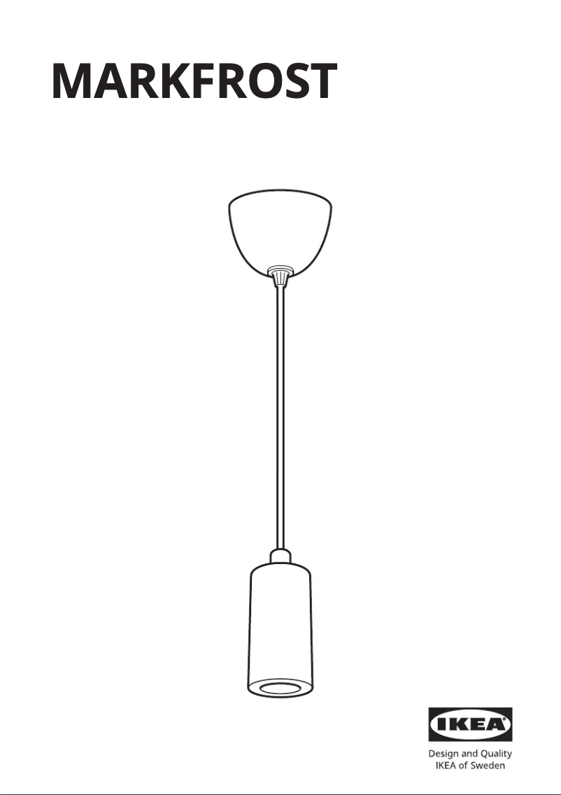 Page 1 de la notice Manuel utilisateur Ikea MARKFROST 204.848.22