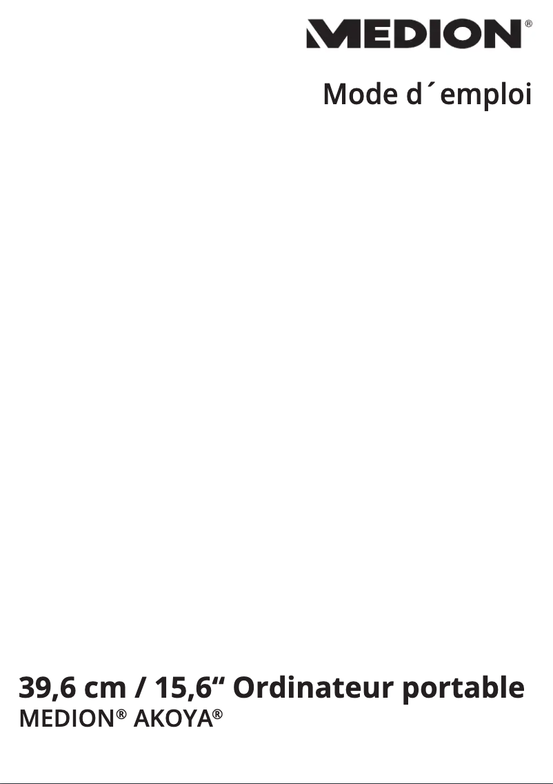 Page 1 de la notice Manuel utilisateur Medion Erazer P6661 MD 99626