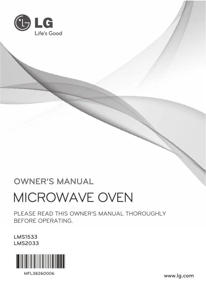 Page 1 de la notice Manuel utilisateur LG LMS2033ST