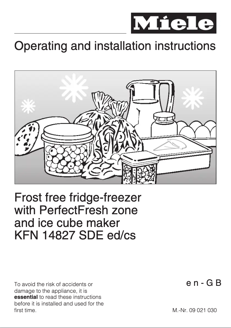 Page 1 de la notice Manuel utilisateur Miele KFN 14827 SDEed