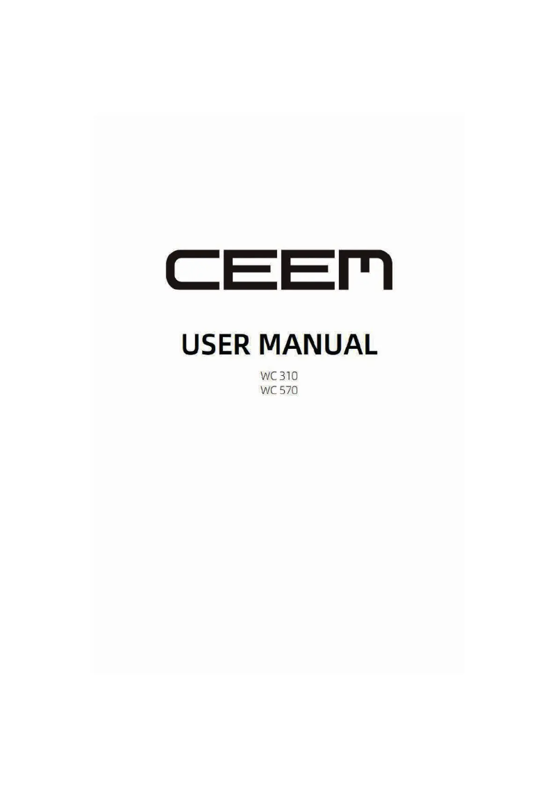 Page n°1 - Manuel utilisateur CEEM WC 570