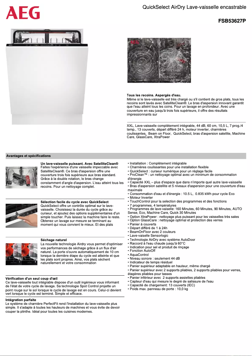 Image de la première page du manuel de l'appareil FSB53627P