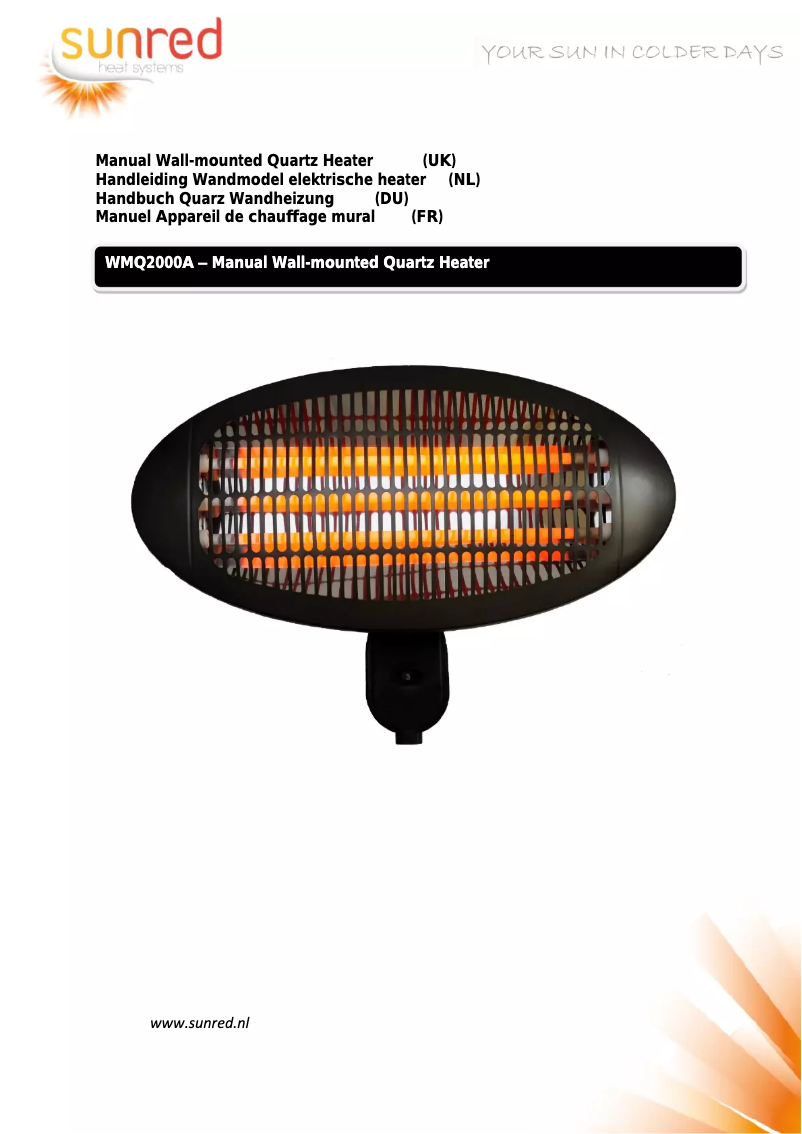 Page n°1 - Manuel utilisateur SunRed SMQ2000A