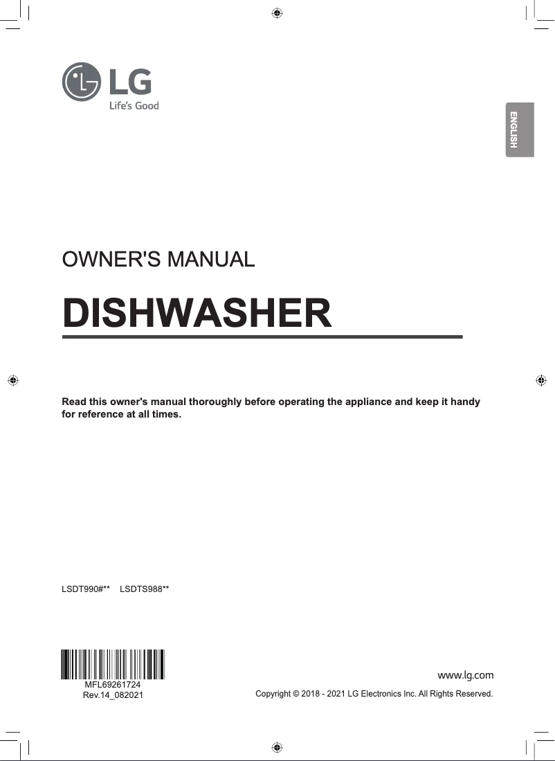 Image de la première page du manuel de l'appareil LSDTS9882S