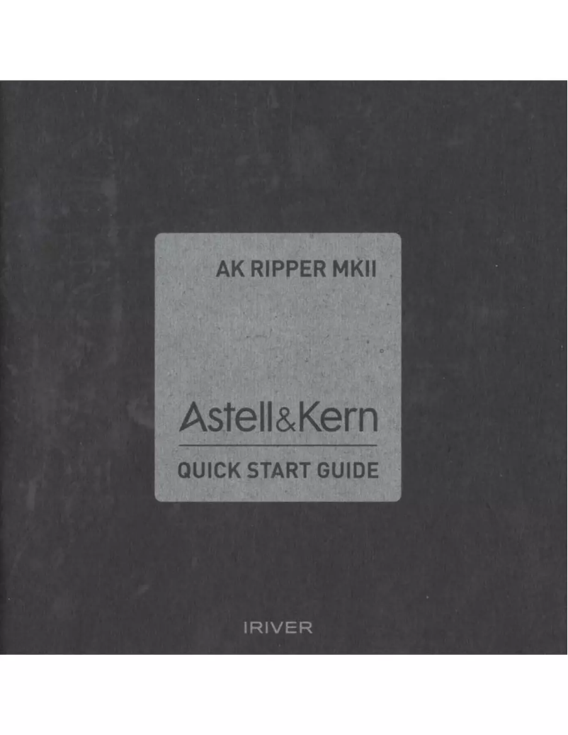 Page n°1 - Manuel utilisateur Astell&Kern AK Ripper MKII
