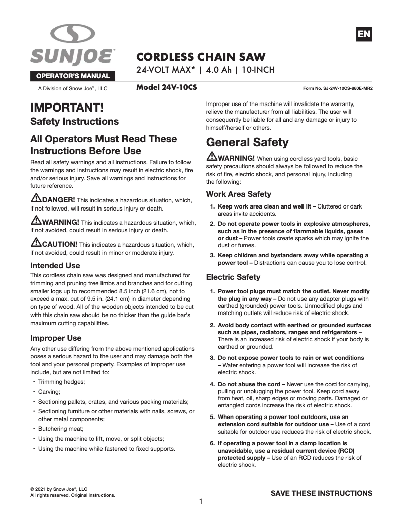 Image de la première page du manuel de l'appareil 24V-10CS-CT