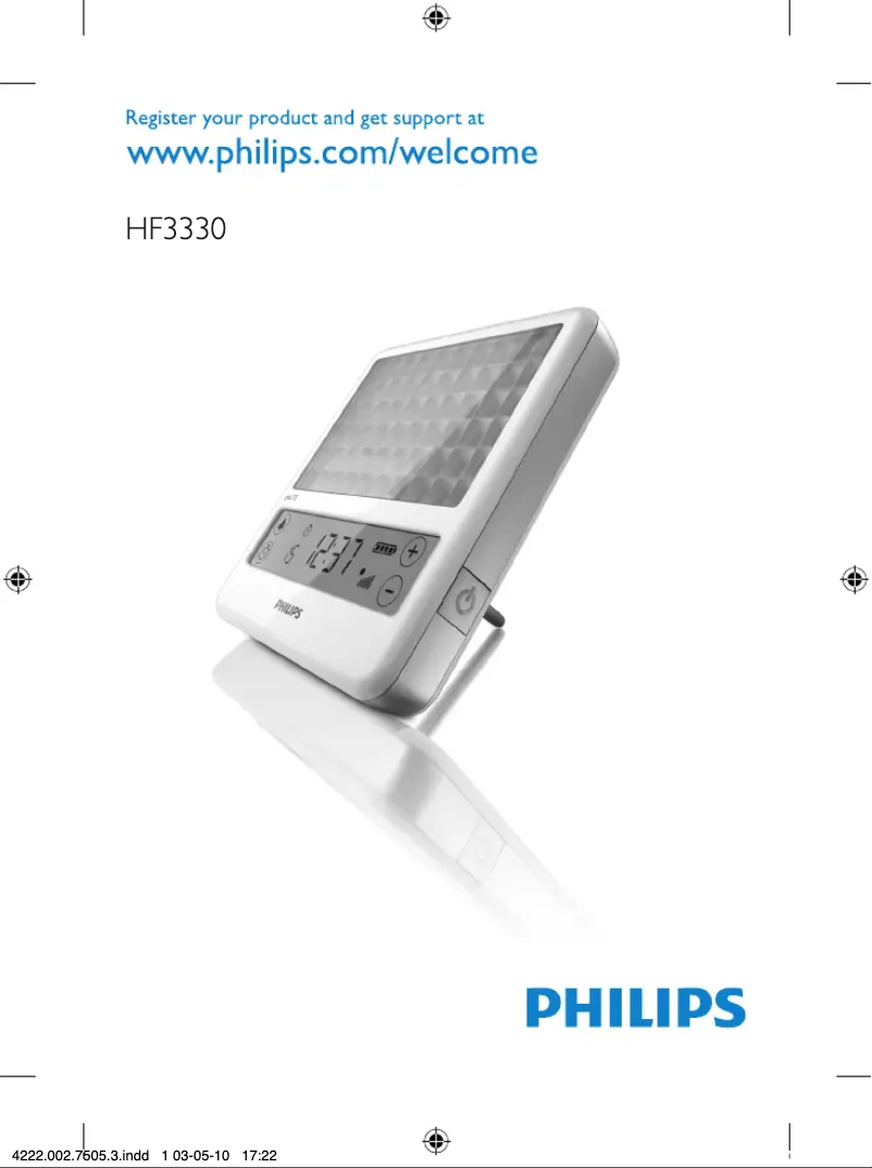 Image de la première page du manuel de l'appareil goLITE BLU HF3330