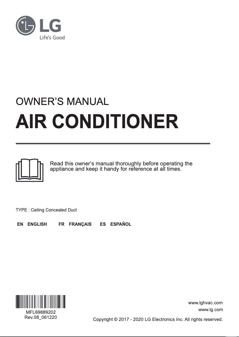 Página 1 del manual Manual de usuario LG ARNU283M3A4