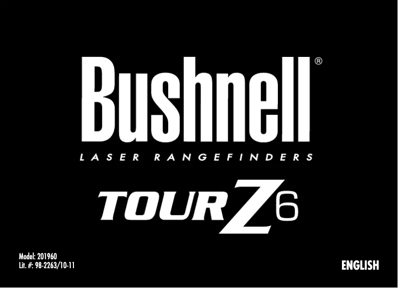 Page 1 de la notice Manuel utilisateur Bushnell Tour Z6