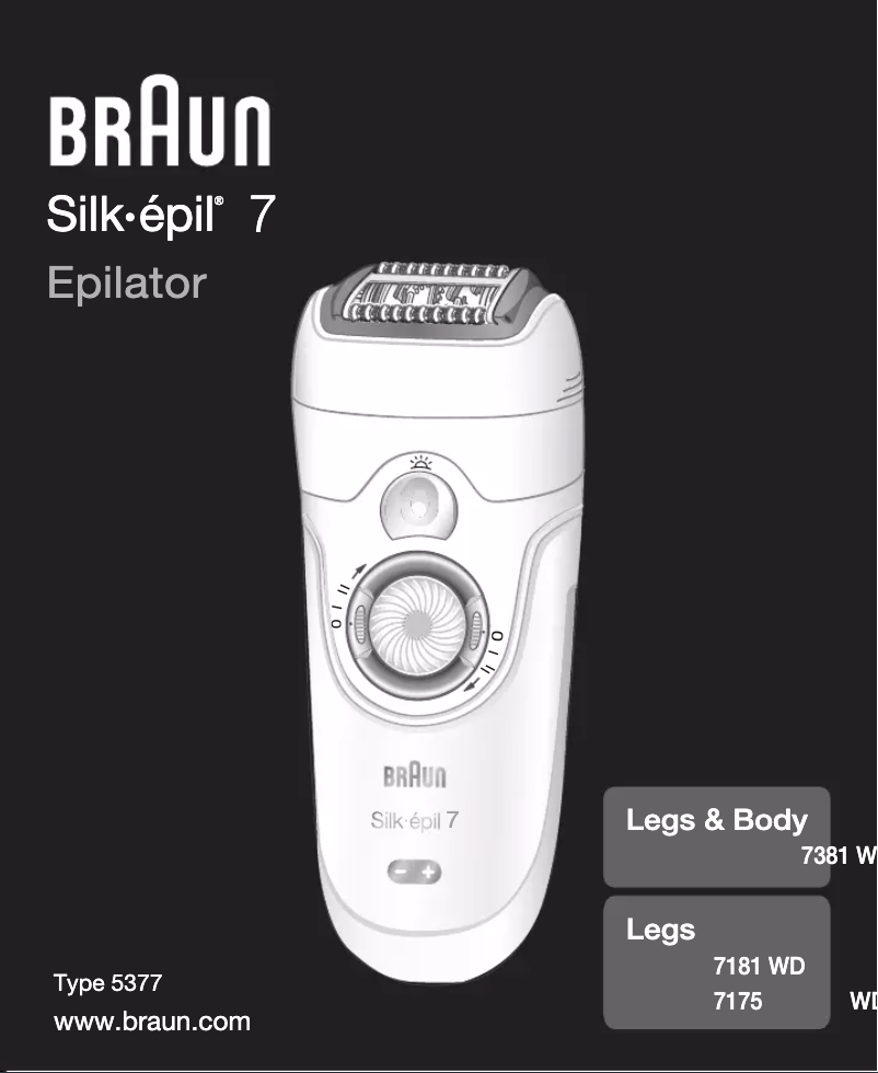 Page n°1 - Manuel utilisateur Braun Silk-épil 7 7181 WD
