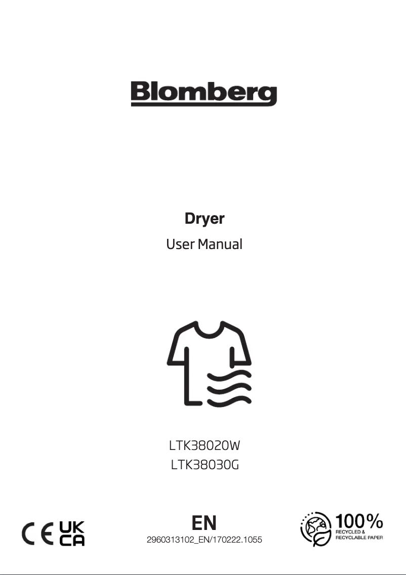 Page 1 de la notice Mode d'emploi Blomberg LTK38030G